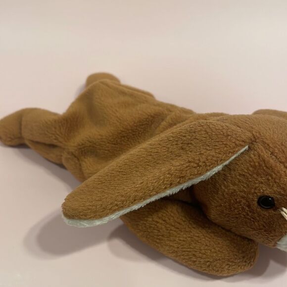 Vintage Original Ty Beanie Baby Ears the Brown and White Rabbit Good Used Cond… - Picture 7 of 10
